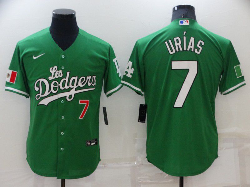 Men Los Angeles Dodgers #7 Urias Green Game Nike 2022 MLB Jersey